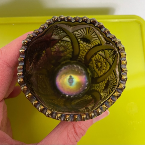 Imperial Carnival Glass Toothpick Holder - Picture 3 of 11